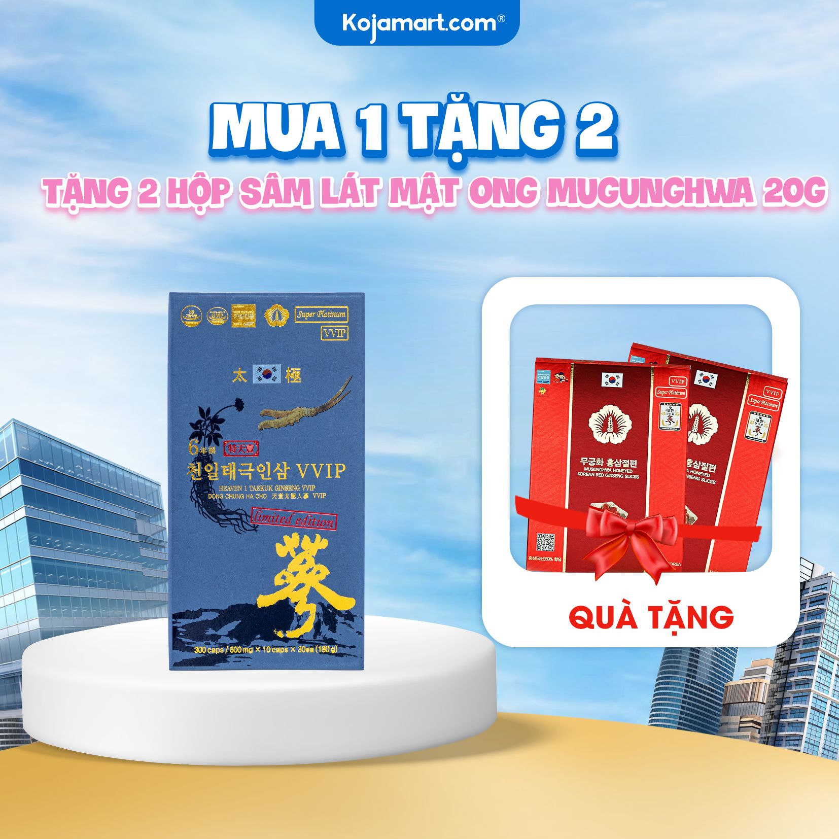 Thiên sâm đông trùng hạ thảo hàn quốc kingsize cao cấp 300 viên