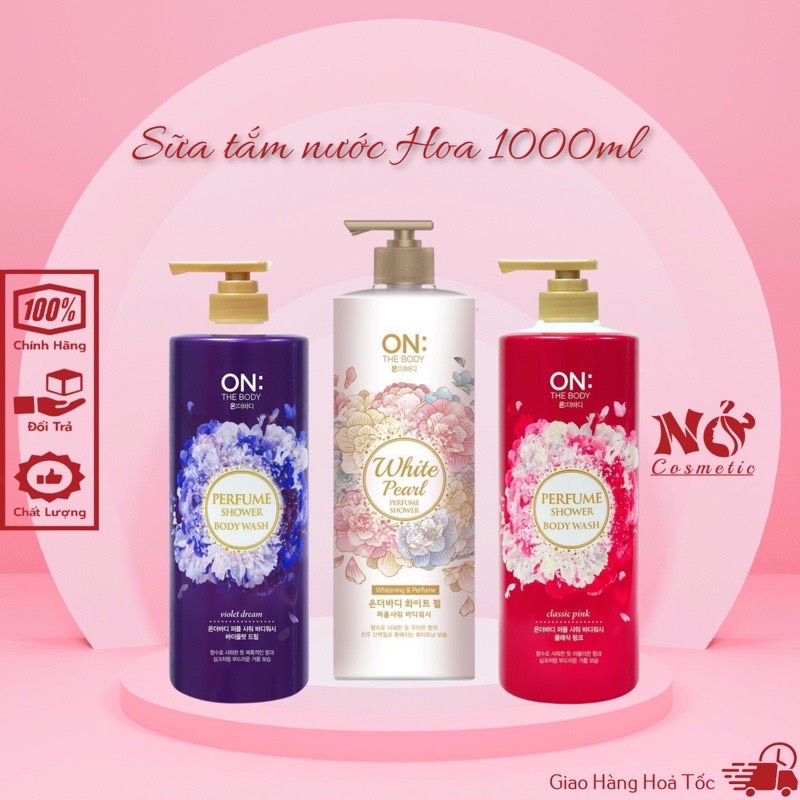 Sữa tắm nươc hoa hàn quốc on the body perfume - 1000ml chính hãng công ty