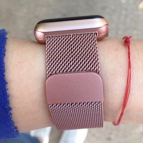 Dây Milanese Loop Đồng Hồ Apple Watch Rose Gold