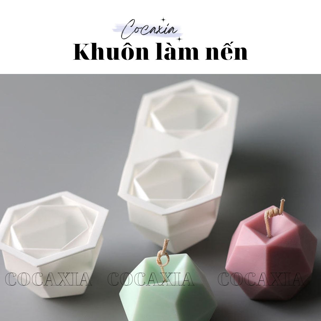 Khuôn silicon làm nến hình viên kim cương