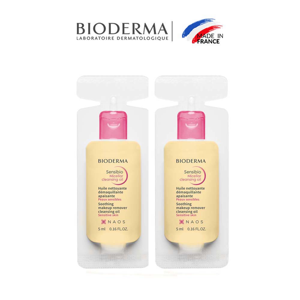 [QUÀ TẶNG KHÔNG BÁN] Bộ đôi dầu tẩy trang  làm sạch Bioderma Sensibio Micellar cleansing oil - 5mlx2