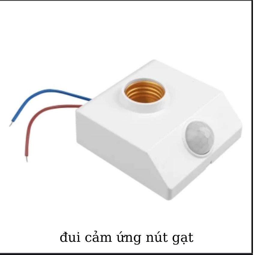 Đui đèn cảm biến chuyển động hồng ngoại có nút gạt tùy chỉnh , đui đèn chuyển động E27