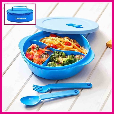 Bộ hộp cơm chia ngăn crystalwave lunch set tupperware chính hãng