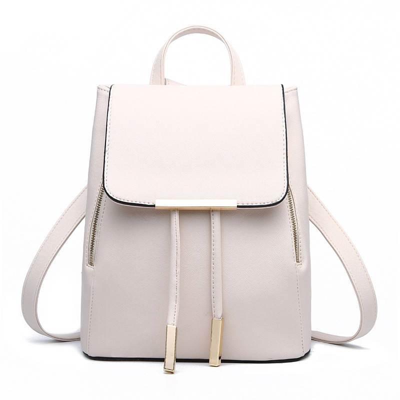 Balo nữ da PU thời trang dây rút (25cm x 27cm x 10cm) - balo thời trang học sinh - tặng kèm gương mini cực xinh xắn