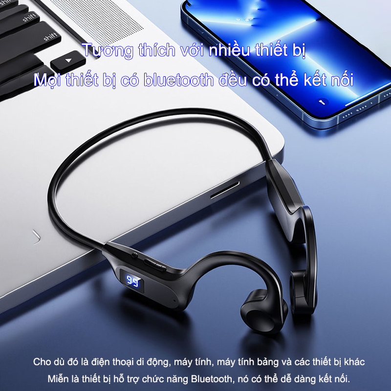 Tai nghe dẫn xương tai nghe bluetooth không dây Tai nghe chống nước cao cấp chất lượng âm thanh hifi tai nghe thời trang hợp thời trang