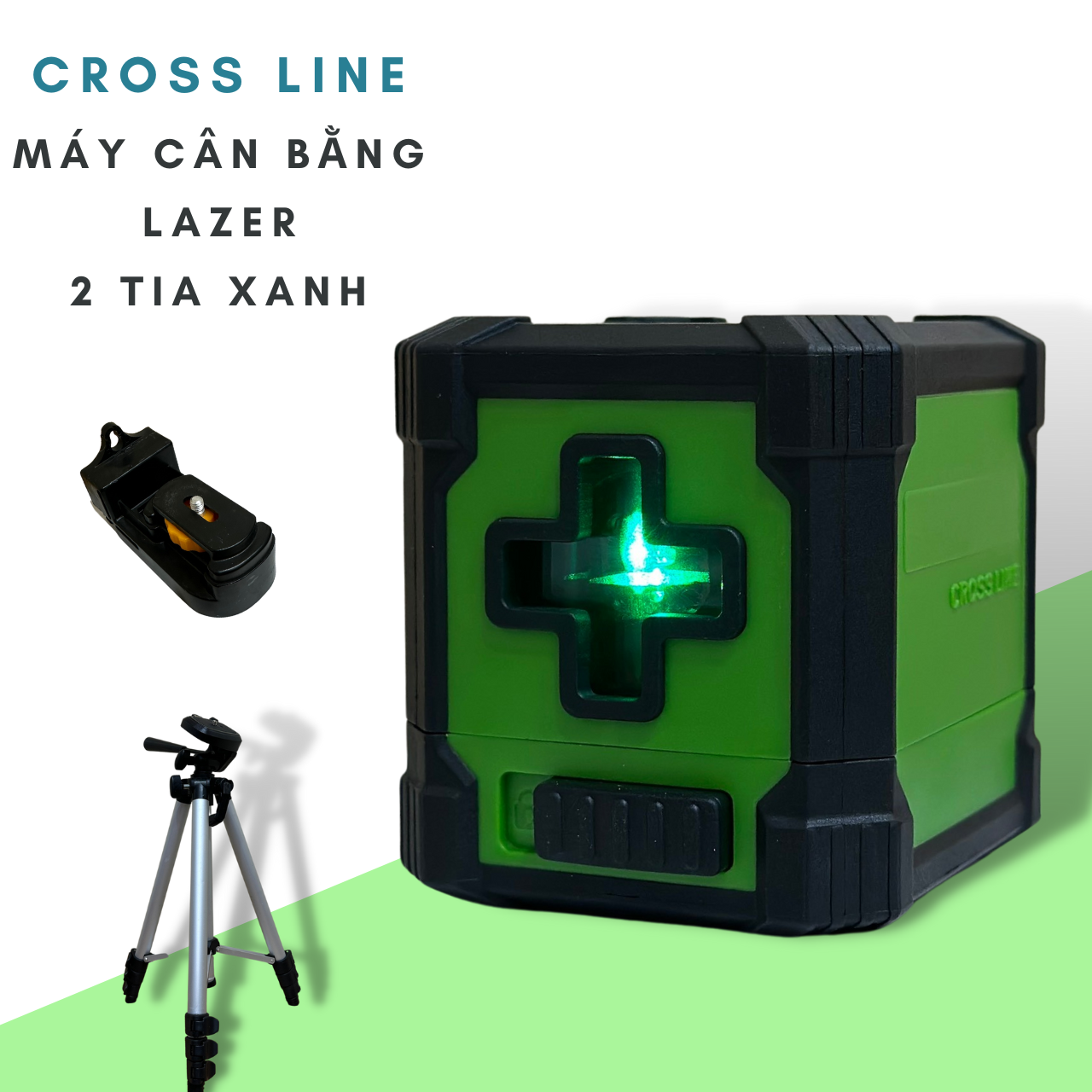 Máy cân bằng cốt laser cross line 2 tia xanh siêu sáng sử dụng pin 2a thông dụng