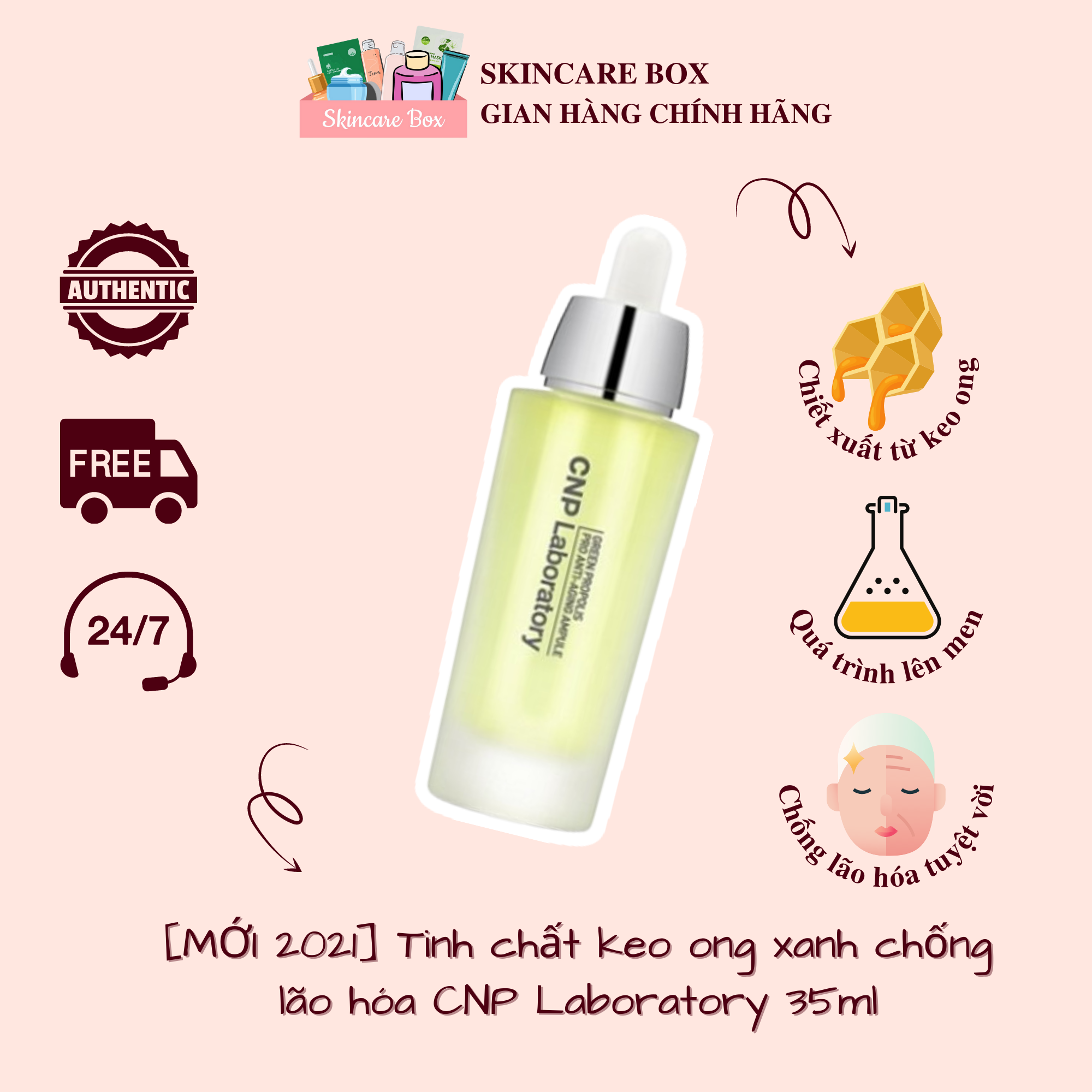 Tinh chất keo ong xanh cnp laboratory green propolis pro anti-aging ampule 35ml