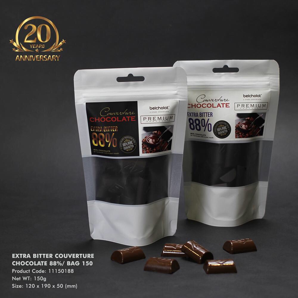 Extra bitter chocolate 88% / bag 150gr