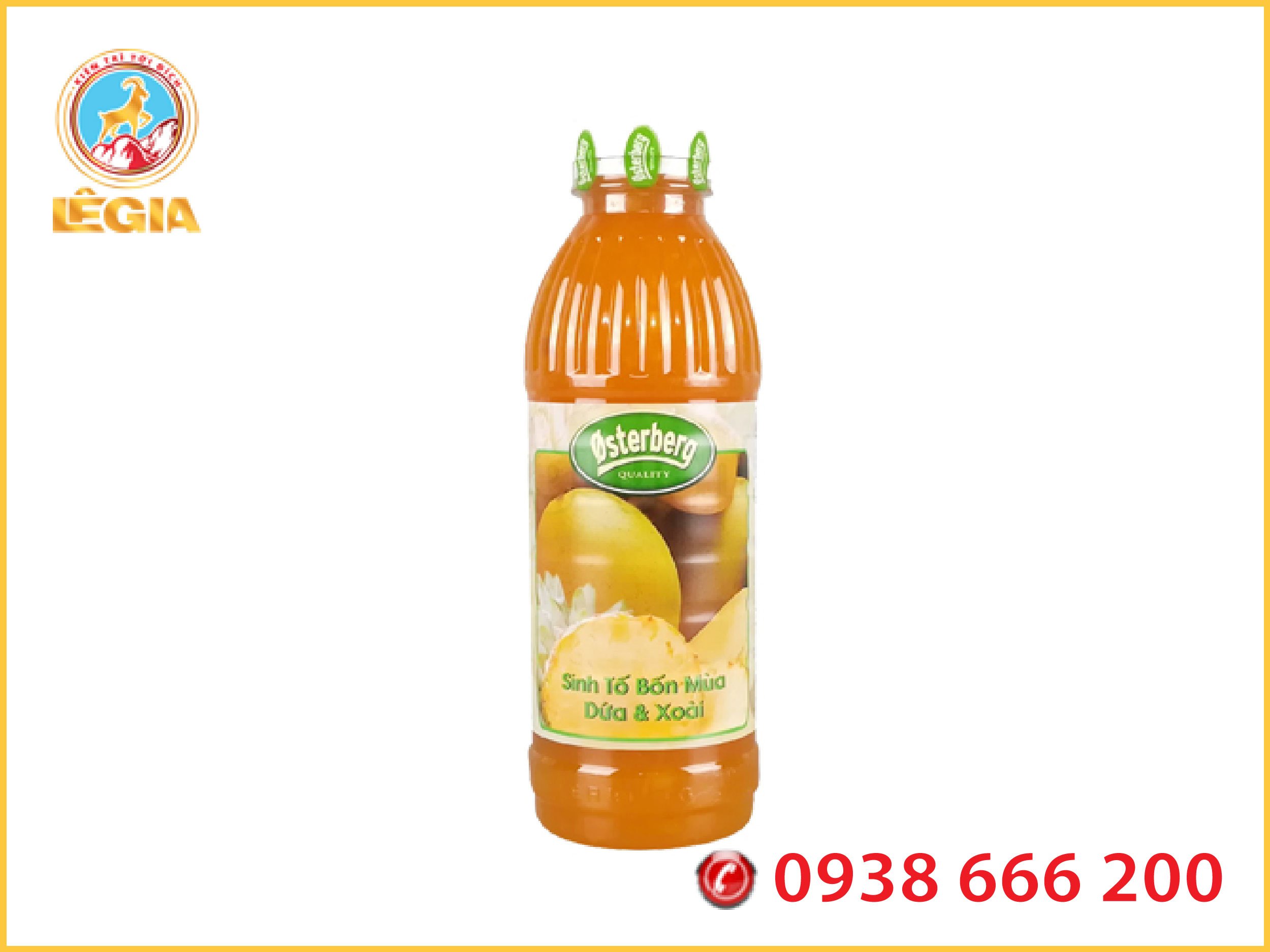 Mứt dứa xoài - sinh tố bốn mùa osterberg dứa & xoài 1l