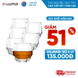 [Voucher lên đến 50K] Bộ 6 Ly/Cốc Thủy Tinh - Ocean Charisma rock 340ml - Cam Kết Đổi Trả Nếu Vỡ - Chính Hãng