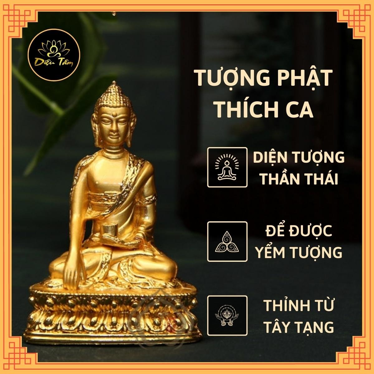 Tượng Phật Thích Ca Mâu Ni - tượng Phật Mật Tông đồ thờ cúng Diệu Tâm