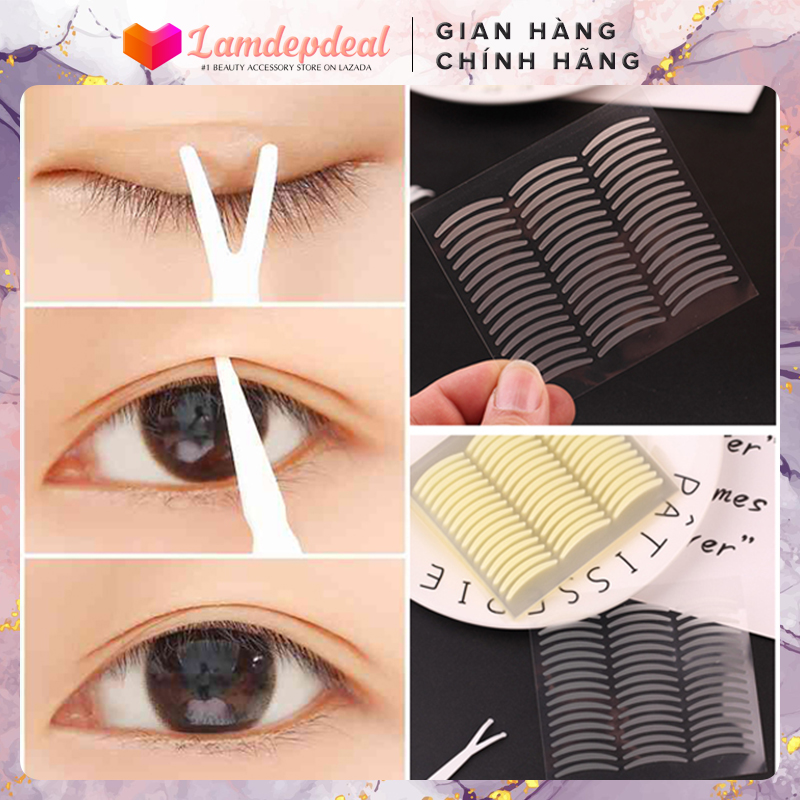 Combo 96 miếng dán kích mí siêu nhanh - Không bị lộ, kích mí có sẵn keo trang điểm dễ dàng - Tặng kèm que kích mí theo combo. - Lamdepdeal