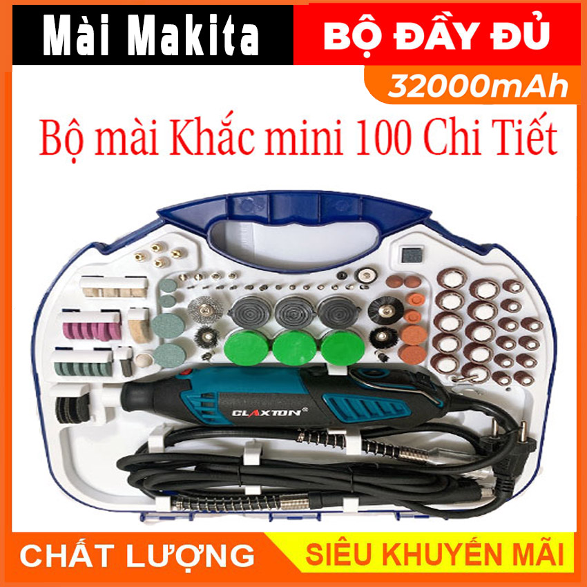 Bộ máy khoan mài cắt mini đa năng Makita 3mm, công suất 350w - Máy mài khắc mini, máy mài khuôn cầm tay, máy điêu khắc gỗ cầm tay - Bảo hành 12 tháng
