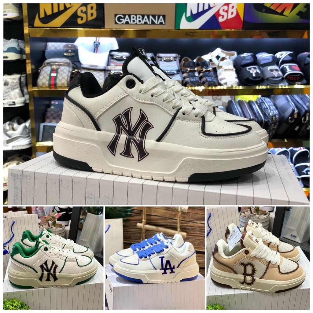 ⚡️𝐅𝐑𝐄𝐄 𝐒𝐇𝐈𝐏⚡️giày MLB liner ofwhite NY kẻ đen cao cấp, giày ML B chunky NY đen hot trend 2022 - SALE SỐC
