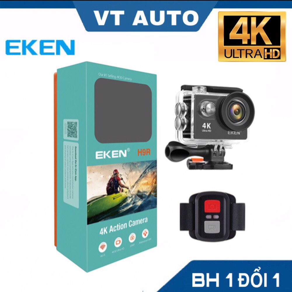 Camera hành trình xe máy Eken h9r 4k wifi - camera thể thao cao cấp chống rung chống sốc chống nước lấy nét tự động đi phượt du lịch vlog - VT auto