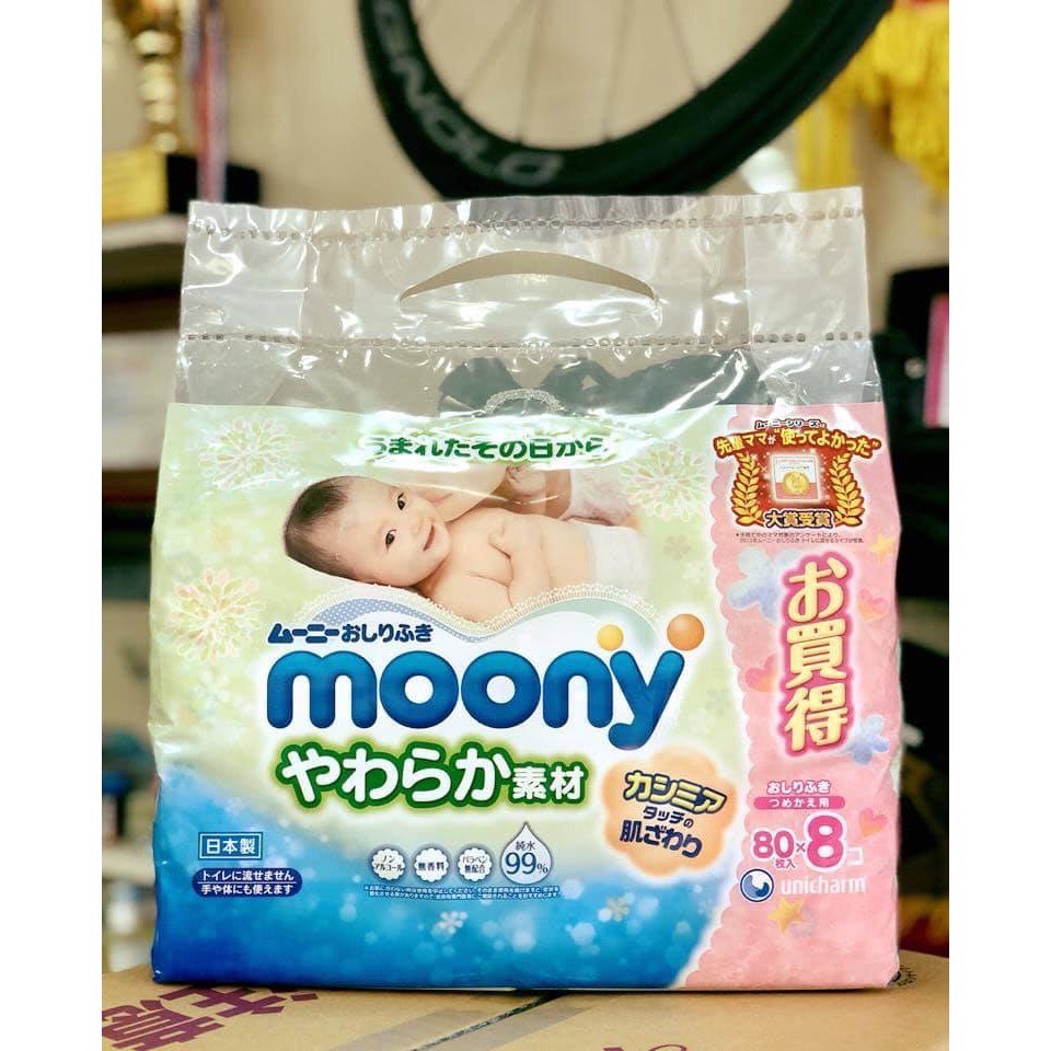 Giấy ướt moony nội địa nhật bản 80 tờ
