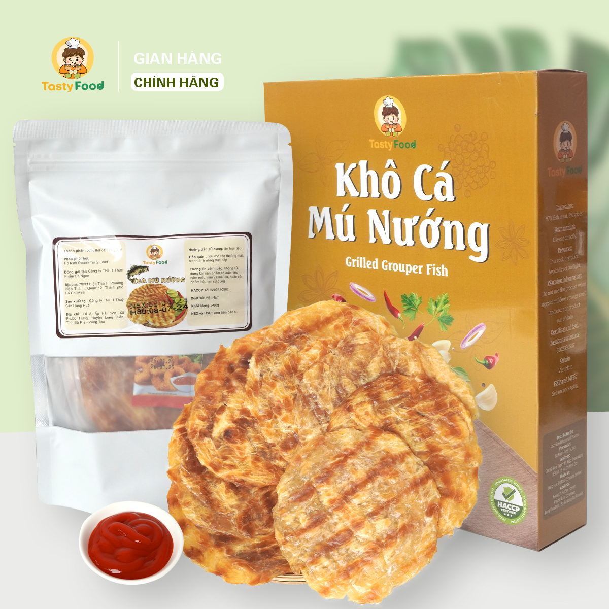 Khô cá mú nướng tasty food 500g