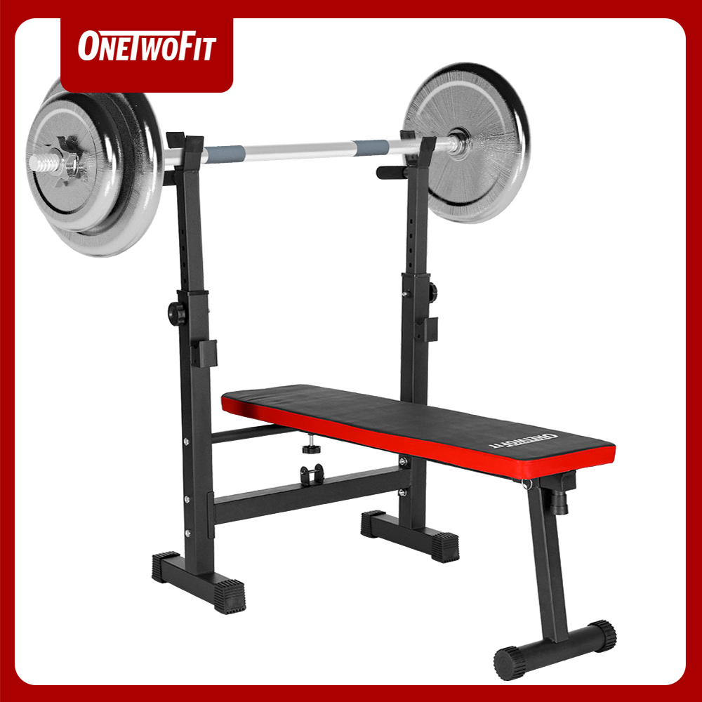 OneTwoFit Ghế Tập Tạ Đa Năng Kết Hợp Giá Đỡ Tạ，Cử tạ Ghế tập tạ Thiết bị thể dục đa chức năng Ghế tập tạ đơn có ép OT040Z ghế tập tạ đa năng ghế gập bụng ghê tập gym
