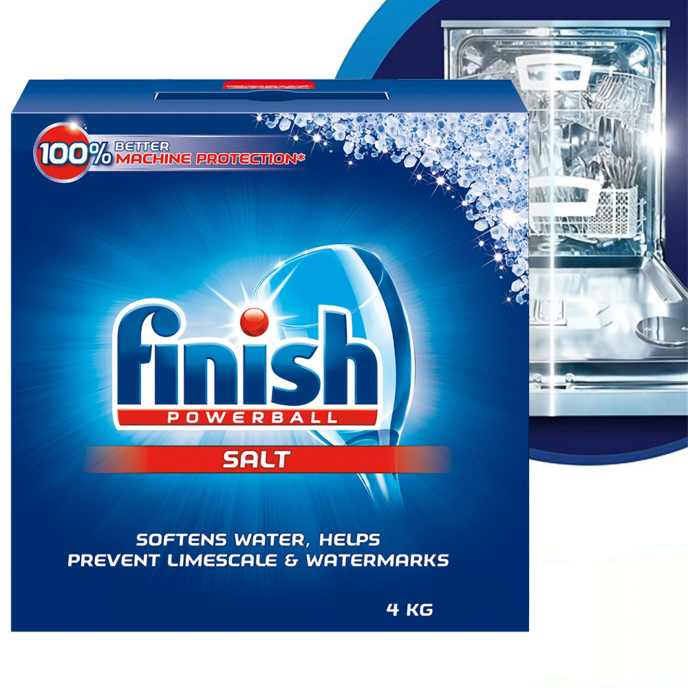 Muối rửa chén bát Finish 4 kg Nhập khẩu châu âu + tặng viên rửa bát Finish dùng thử