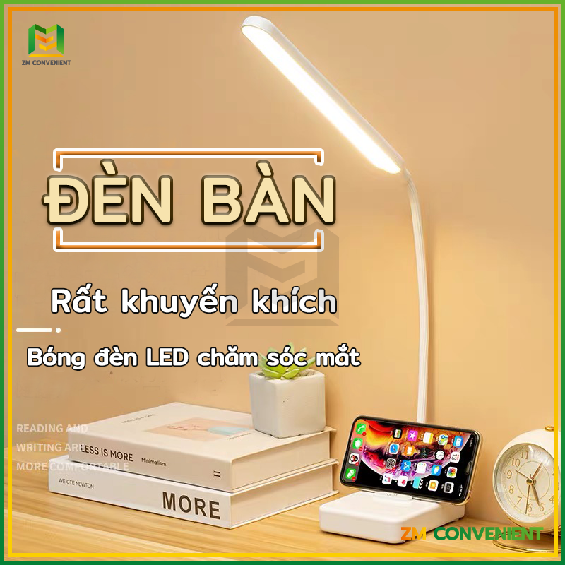 Đèn học led để bàn làm việc đọc sách pin tích điện