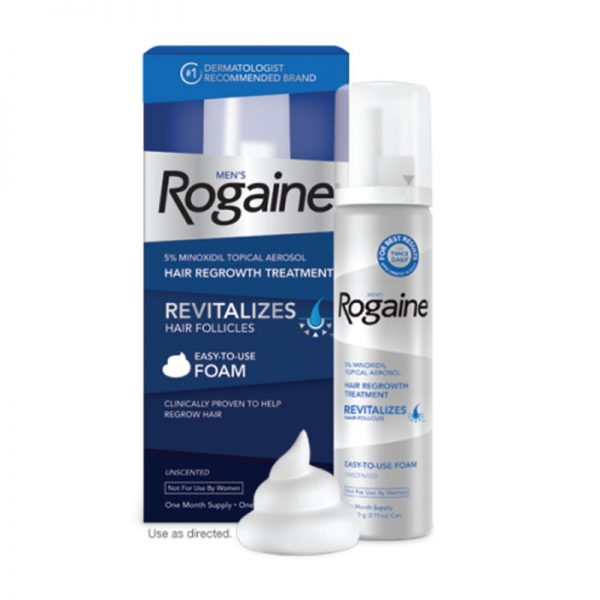 Bọt kích mọc tóc dành cho nam Men's Rogaine Revitalizes Hair Regrowth Foam của Ý dành cho nam chai 60ml