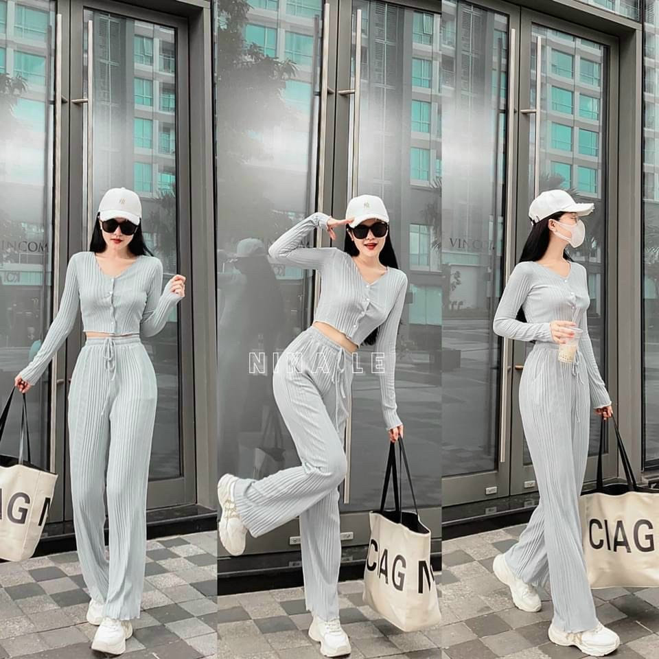 Sét bộ thun gân siêu xinh cực tôn dáng
