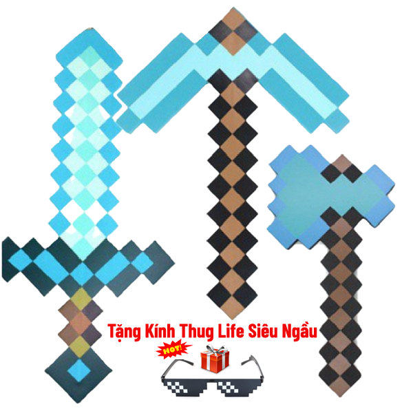 Combo Rìu Kiếm Cúp Minecraft