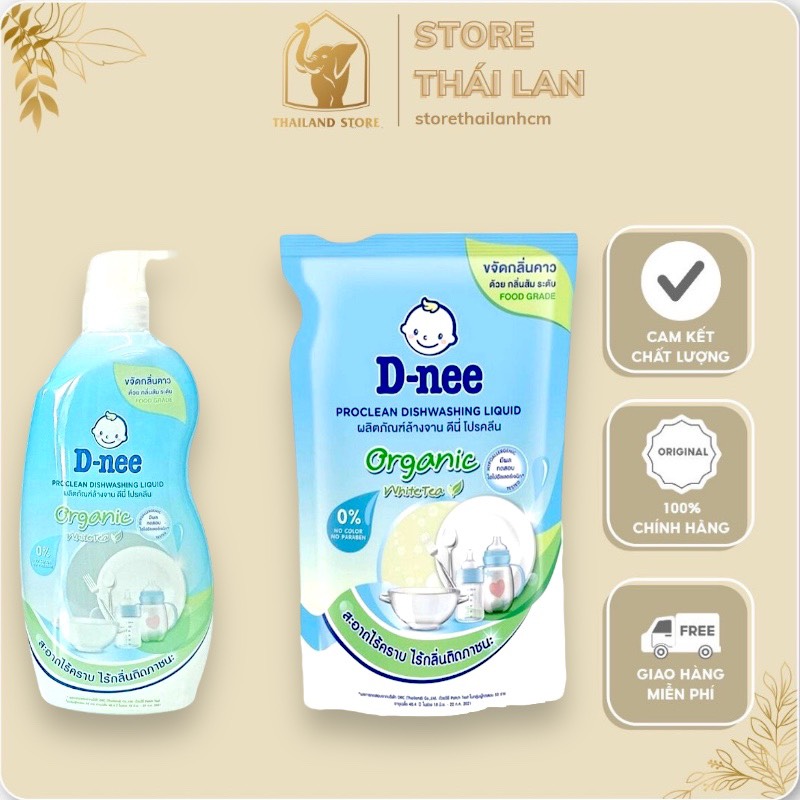 Mẫu mới - nước rửa bình sữa dnee organic màu xanh dương