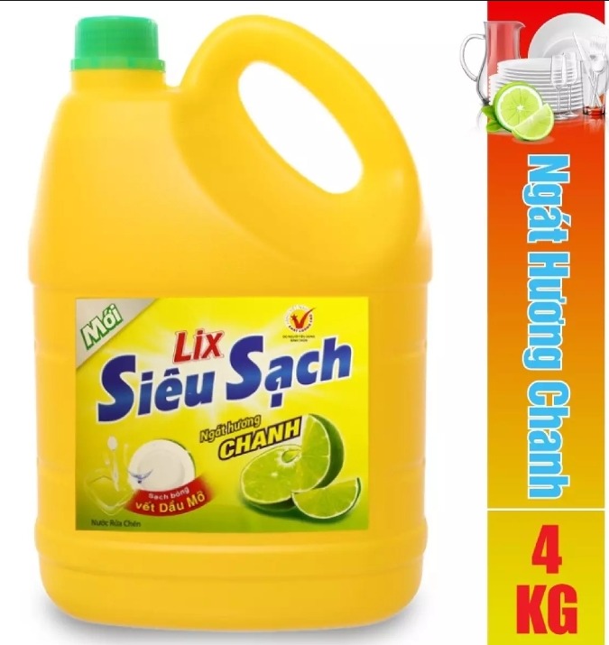 Nước rửa chén Lix Siêu sạch hương Chanh