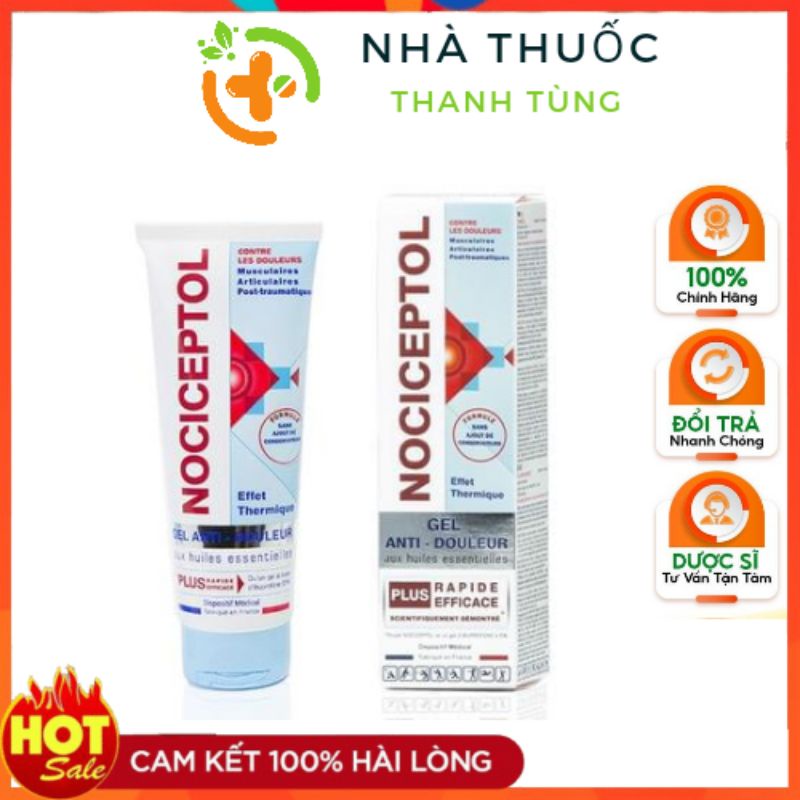 Kem bôi dạng gel Nociceptol Hỗ trợ giảm đau và các vấn đề liên quan xương khớp 120ml và 60ml
