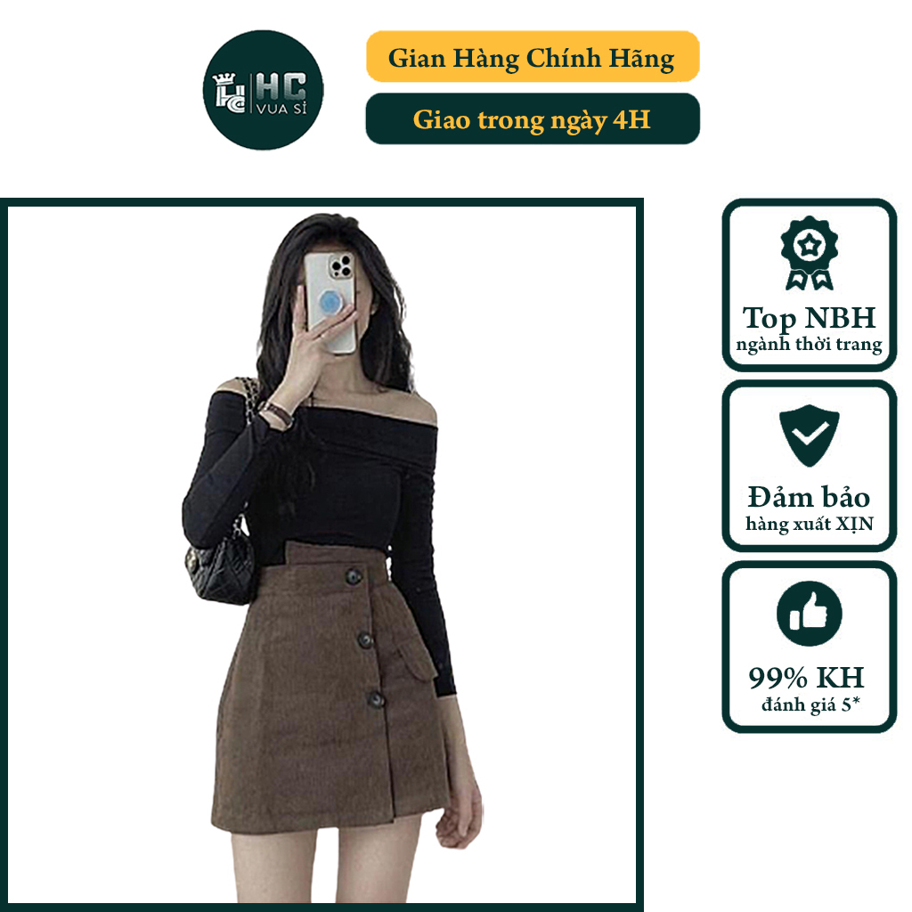 Chân váy chữ A HC VUA SỈ HC21 dáng dài công sở đẹp, phù hợp mặc đi làm, đi chơi dự tiệc