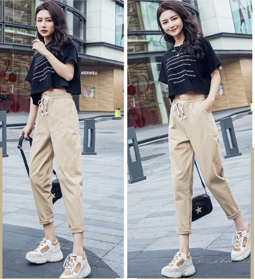 [HCM]VIDEO THẬT - Quần kaki baggy nữ cực xinh