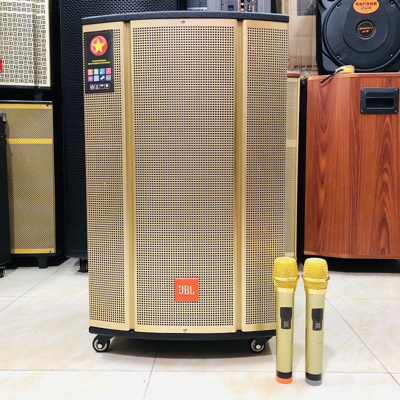 Loa kéo JBL BASS 40 vỏ gỗ 3 đường tiếng 2 micro kim loại cao cấp