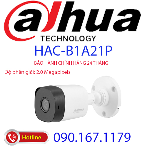 Camera hdcvi hồng ngoại 2.0 megapixel dahua hac-b1a21p