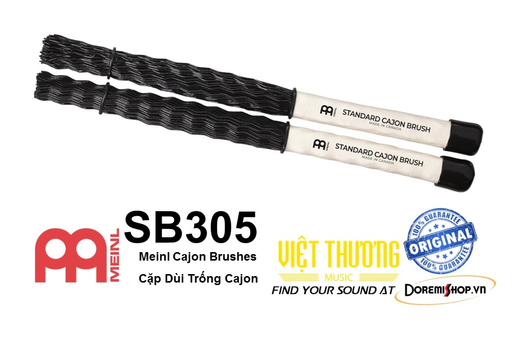 Dùi trống cajon meinl standard cajon brush sb305