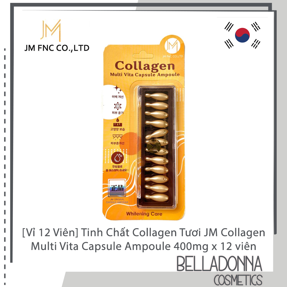 Tinh Chất Collagen Tươi JM Collagen Multi Vita Capsule Ampoule 400mg x 12 Viên