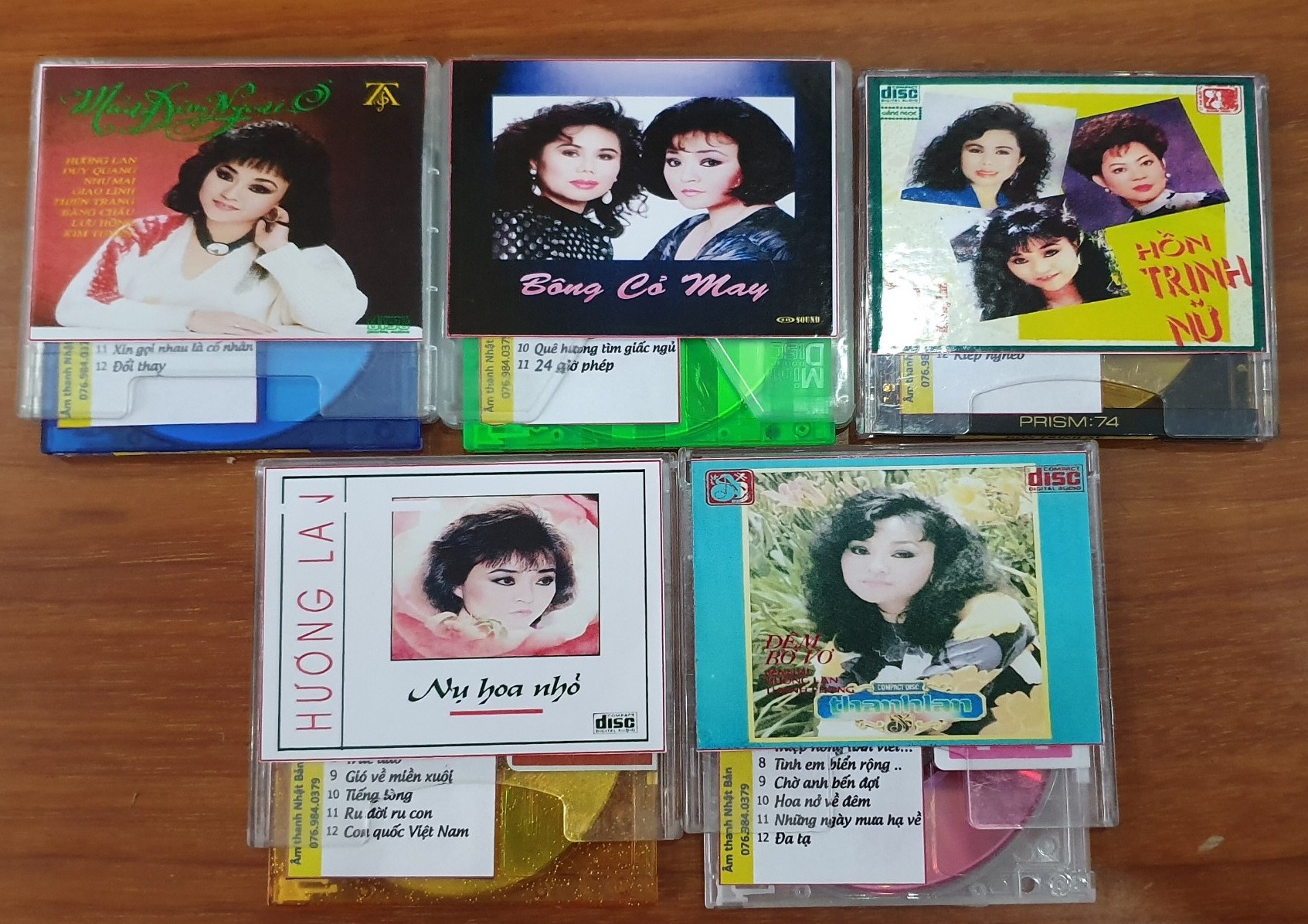 [HCM]Bộ 5 Đĩa MD Hương Lan - Thanh Tuyền - Giao Linh nhạc tuyển