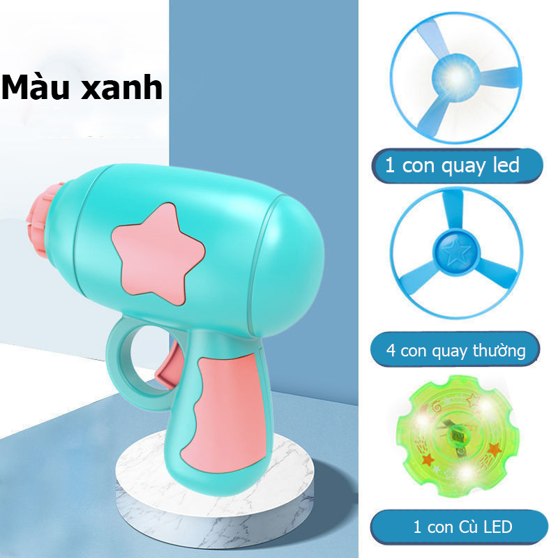 Đồ chơi bắn chong chóng đĩa bay phát sáng nhiều màu gồm 6 con quay tăng khả năng vận động vui chơi theo nhóm