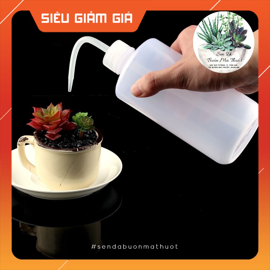 BÌNH TƯỚI NƯỚC SEN ĐÁ VÒI CONG 500ML🧚[SIÊU TIỆN LỢI]🧚- SEN ĐÁ BUÔN MA THUỘT