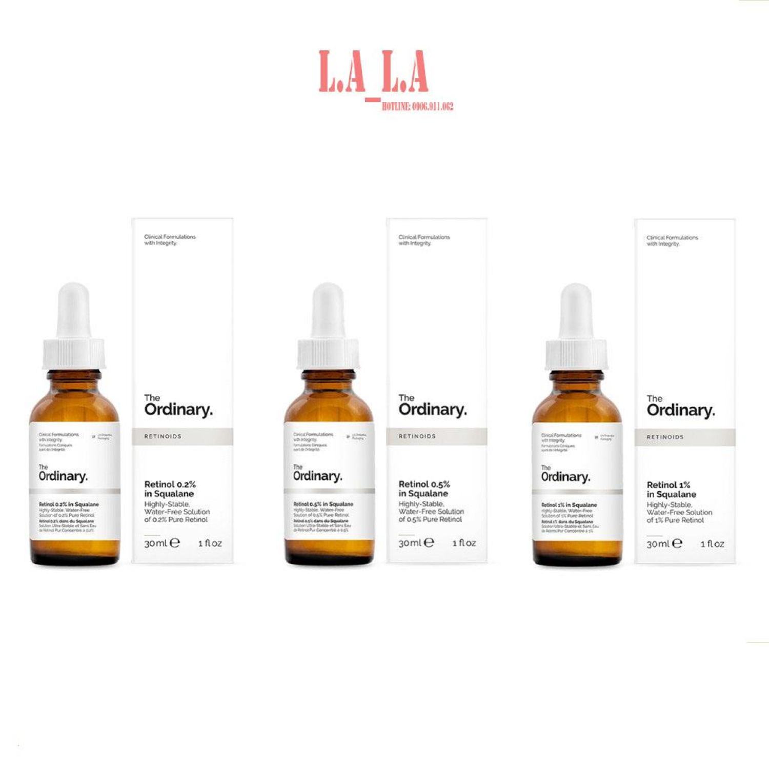 Tinh chất the ordinary retinol 0,2 % - 0,5% - 1% in squalane 30ml