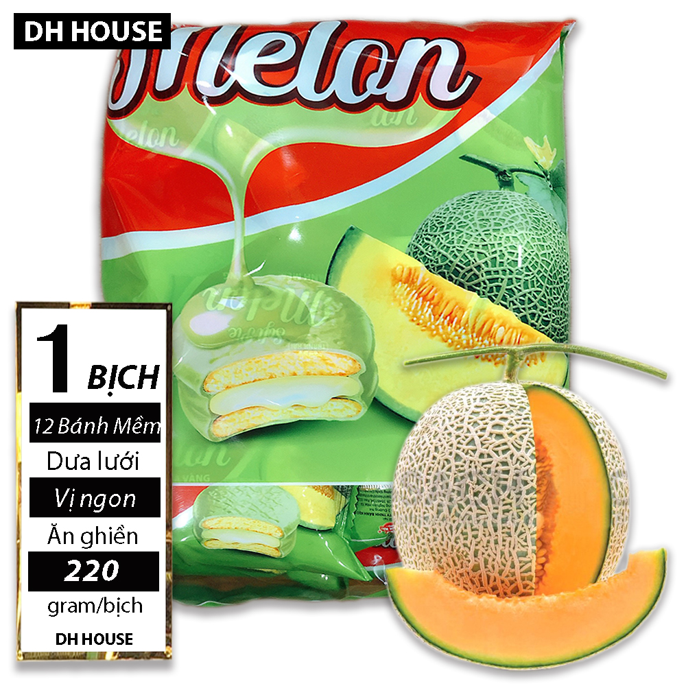 [HCM]Bịch x 12 gói (220gr) Bánh mềm dưa lưới cuộn Môn cuộn Dâu cuộn Trứng Muối Thanh Hải (Date: 12 tháng) - Giao hàng ngẫu nhiên. DHHOUSE