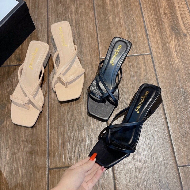 Dép cao gót nữ 3p sang chảnh.