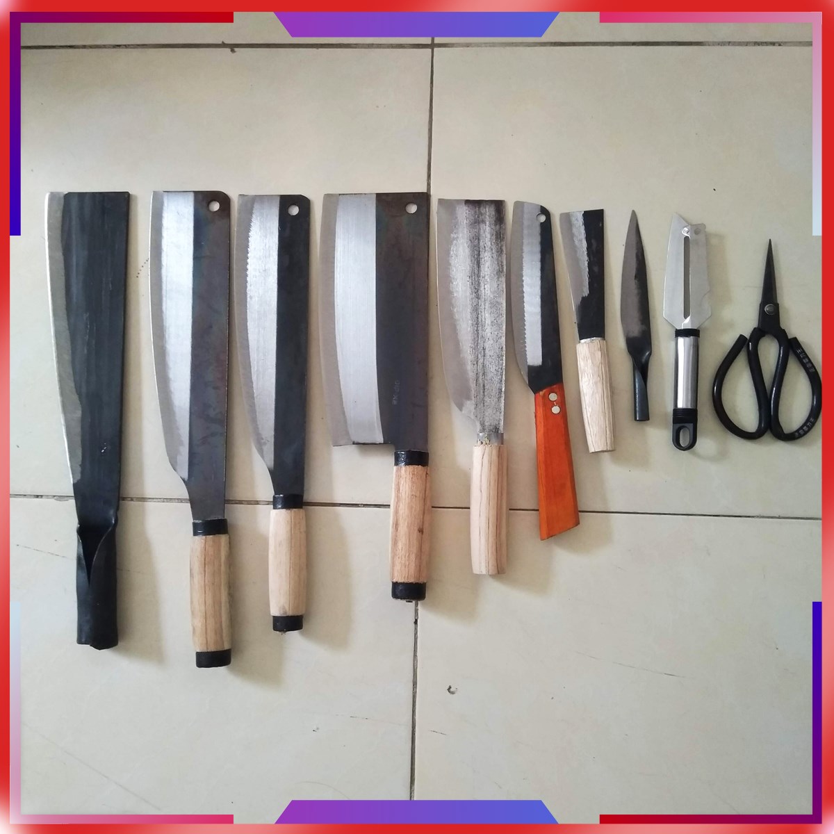 Bộ dao 10 món cao cấp nhà bếp bền rẻ sắc bén