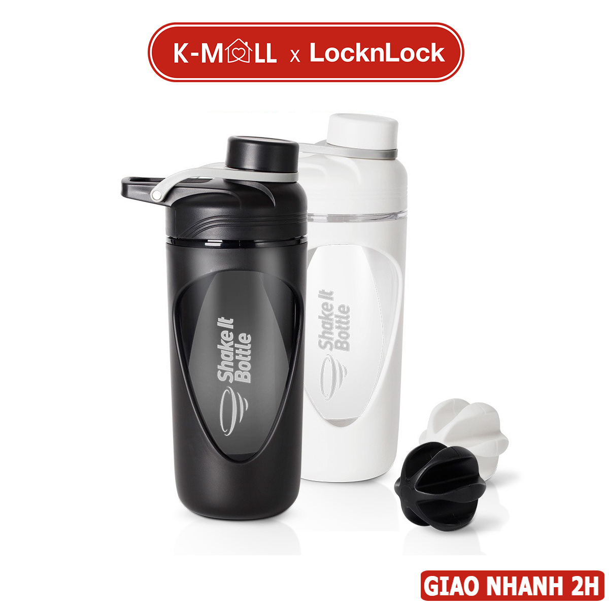 Bình lắc Balance Shake it LocknLock có vạch chia dung tích và quai xách HAP949 - K-MALL