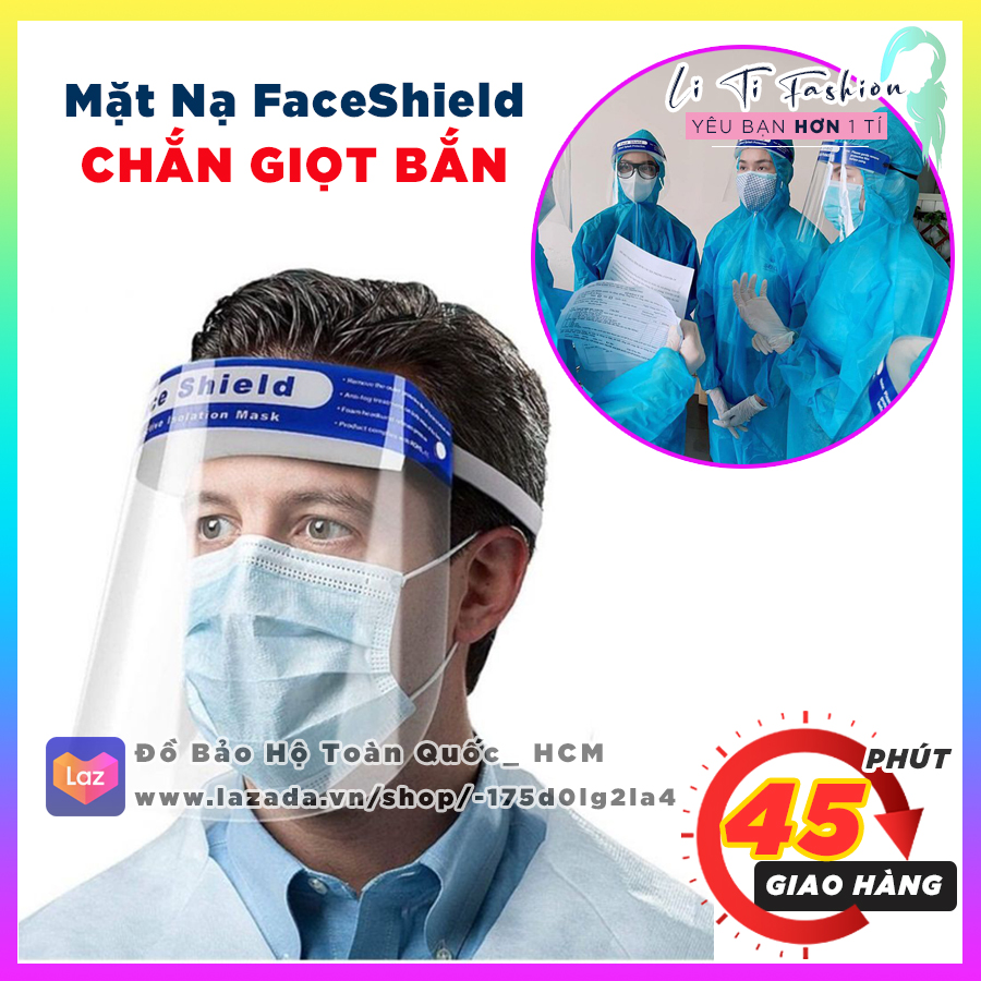 Mặt nạ Face Shield phòng dịch, tấm chắn Face Shield chống dịch cả người lớn và trẻ em