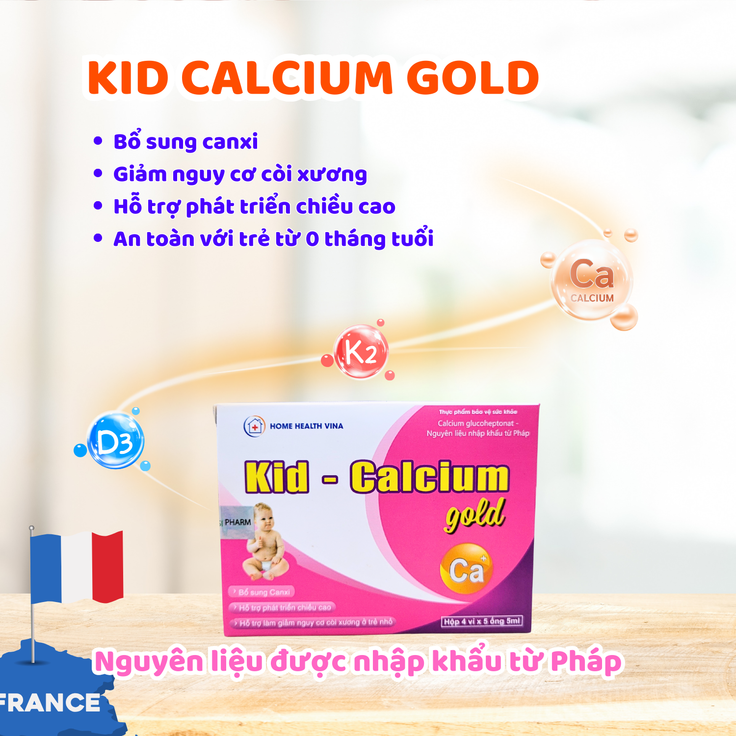 Kid calcium gold - canxi hữu cơ cho trẻ