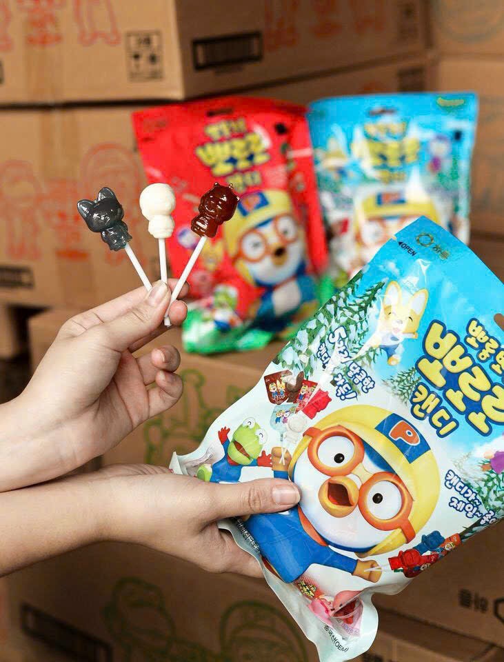Lẻ 1 Cái Kẹo Mút Pororo Candy Cho Bé Hàn Quốc