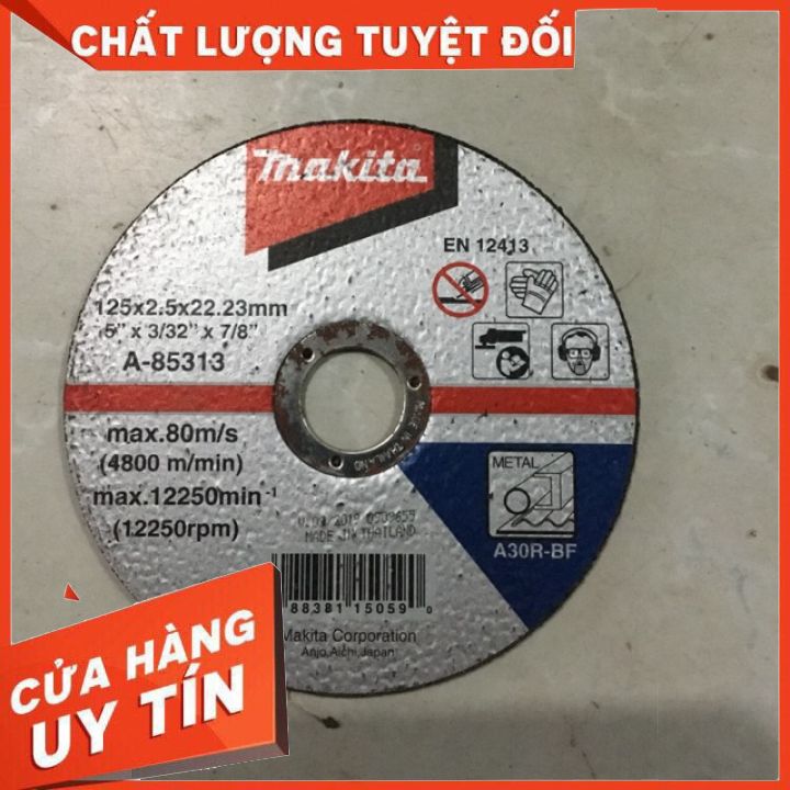 Đá cắt cho kim loại makita 125x2.5x22.23mm-a-85313