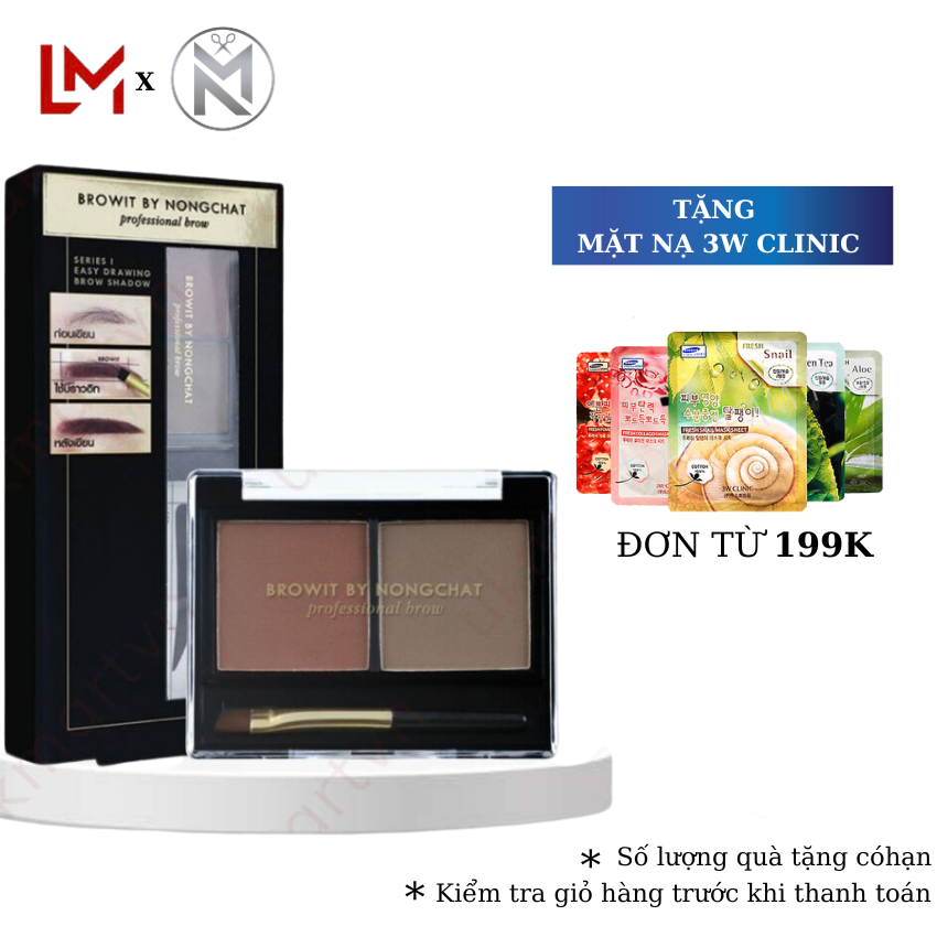 Phấn Kẻ Chân Mày Browit By Nong Chat Easy Drawing Brow Shadow 4g Series 1 Medium Brown