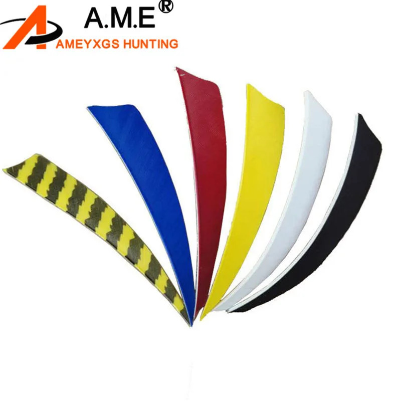 50 miếng Săn bắn cung và mũi tên fletching bắn cung gà tây lông bắn cung mũi tên fletching màu vàng mũi tên lông cho mũi tên